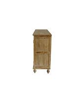 Streamdale Furniture 4-Door Accent Cabinet: Farmhouse Storage Credenza