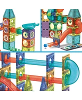 Contixo Magnetic Light-Up 3D Tiles Building Set – 110 Piece Stem Marble Run Blocks for Kids, Fun Educational Toy for Boys & Girls Ages 3-10+