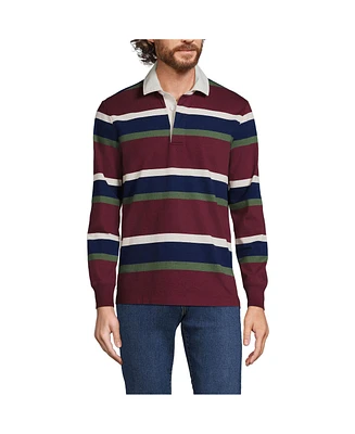 Lands' End Men's Long Sleeve Stripe Rugby Shirt