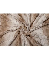 Chanasya Premium Faux Fur Ombre Throw Blanket - Super Soft