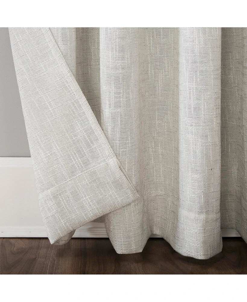 Wallis 52" x 96" Textured Linen Blend Sheer Curtain Panel