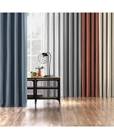 Sun Zero Tresello Tonal Texture Draft Shield Fleece Insulated 100% Blackout Grommet Curtain Panel, 50" x 84"