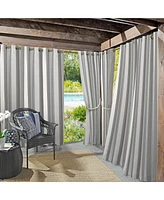 Sun Zero Valencia Cabana Stripe Indoor/Outdoor Uv Protectant Room Darkening Grommet Curtain Panel