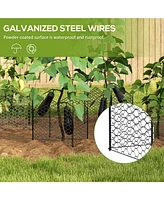 Streamdale Furniture Black Garden Cloches: Metal Crop Cages for Plant Protection