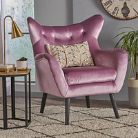 Streamdale Furniture Alyssa Mid-Century Velvet Arm Chair: Comfort And Style In A Playful Design