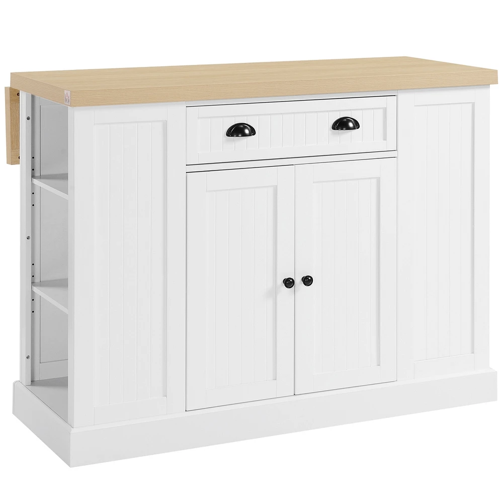 Simplie Fun 47" Wood Kitchen Island Cabinet with Storage