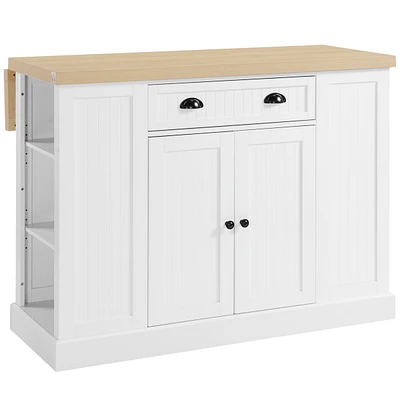 Simplie Fun 47" Wood Kitchen Island Cabinet with Storage