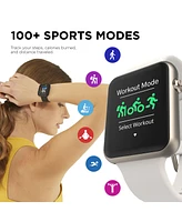 iTouch Air 4 Unisex Titanium Silicone Strap Smartwatch 41mm