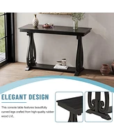 Streamdale Furniture Elegant Rustic Console Table with Open Shelf