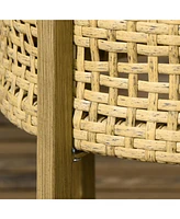 Wicker Patio Set with Multi-Functional Metal Top