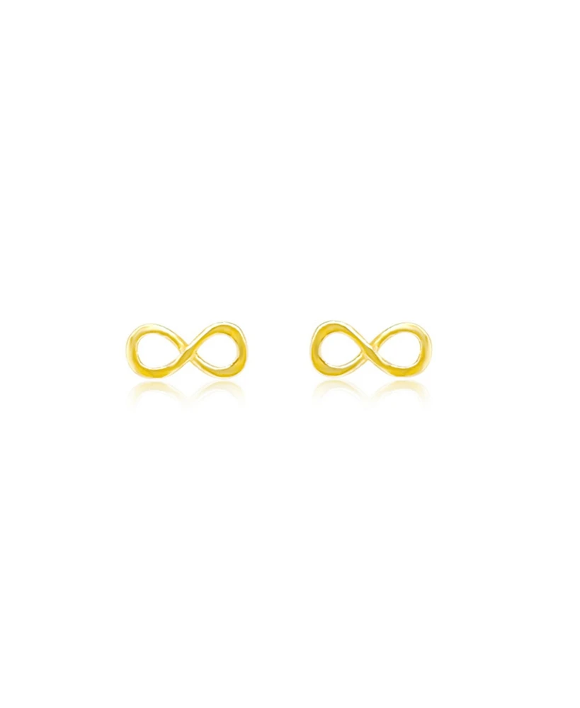 Etoielle Yellow Gold Tone Infinity Studs