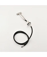 Double Handle Bridge Kitchen Faucet with Side Spray