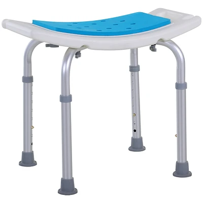 Simplie Fun 6-Level Adjustable Curved Bath Stool Spa Shower Chair Non-Slip Design