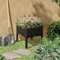 Elevated Self-Watering Raised Garden Bed for Plants & Veggies