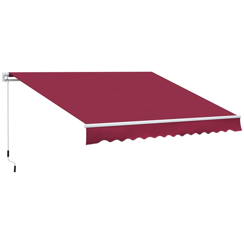 Simplie Fun 12' Retractable Awning with Aluminum Frame and Uv Protection