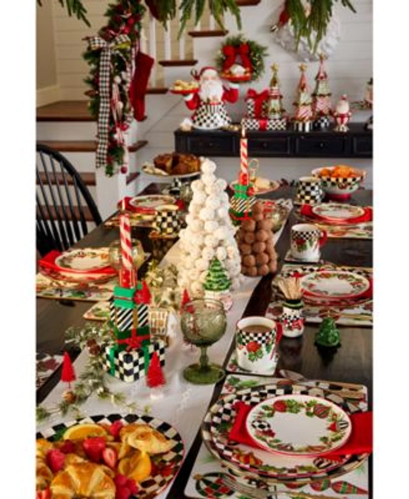 Mackenzie Childs Deck The Halls Dinnerware Collection