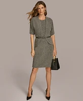 Donna Karan New York Women's Belted Jacket Sheath Dress