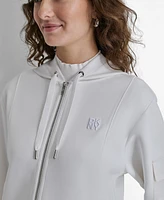 Dkny Women's Sleeve-Pocket Logo Long-Sleeve Hoodie