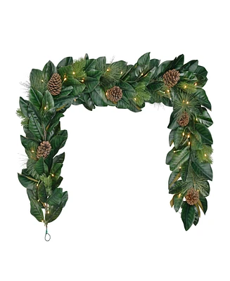 Puleo Pre-Lit Artificial Garland 6ft x 9Inch