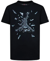 Jordan Little Boys Shattered Glass Jump Man Graphic Tee