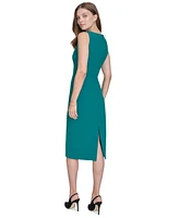 Halston Women's Star-Seamed Sleeveless Sheath Dress