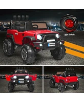 Sugift 12V Kids Ride On Car with Remote Control and Double Magnetic Door