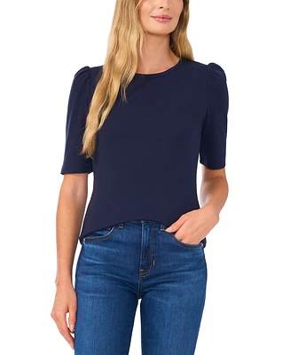 CeCe Women's Puff-Sleeve Fitted Top