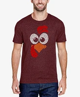 La Pop Art Men's Turkey Face Premium Blend Word T-Shirt