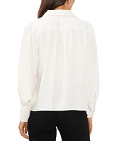 1.state Women's Collared Blouson-Sleeve Poet Blouse