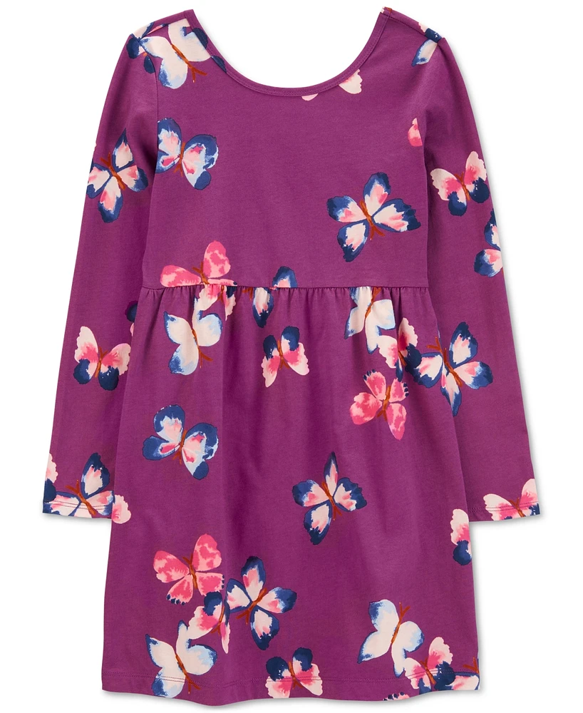 Carter's Little & Big Girls Butterfly Jersey Dress