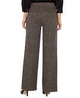 Liverpool Los Angeles Women's Kelsey Herringbone Wide-Leg Pants