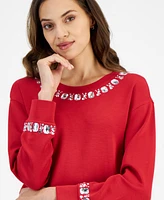 Tommy Hilfiger Women's Rhinestone-Embellished Sweater