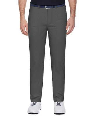 Pga Tour Men's Flat Front Micro Grid Textured Trousers