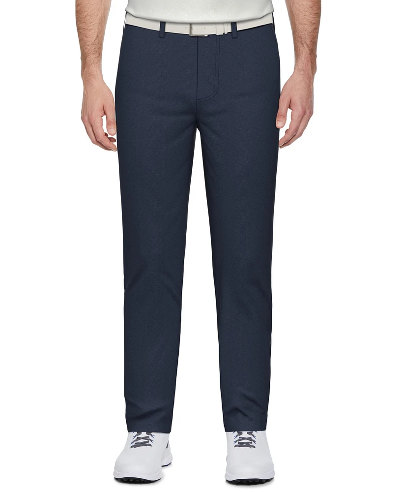 Pga Tour Men's Flat Front Micro Grid Textured Trousers