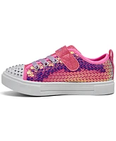 Skechers Toddler Girls Twinkle Toes: Sparks - Sequin Party Light-Up Fastening Strap Casual Sneakers from Finish Line