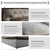 Luxury Upholstered Bed with Oversized Padrest