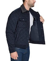 Cole Haan Men's Collared Quilted Button-Front Jacket