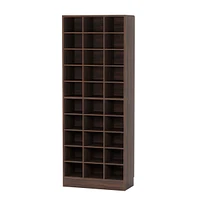 Tribesigns 10-Tier Shoe Storage Cabinet, Gray Wooden Shoe Rack with 30 Cubbies, Freestanding Tall Entryway Shoe Organizer for Closet, Entryway