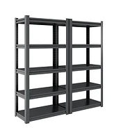 Simplie Fun 5-Tier Heavy Duty Metal Storage Shelves (63"H, 2000lbs Capacity