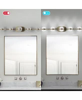 Modern Minimalist Led Vanity Light with Frosted Glass Shades