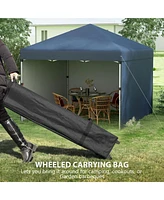 10'x10' Canopy Tent with Sidewalls, Leg Weights, Carry Bag
