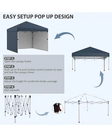 Streamdale Furniture 10'x10' Canopy Tent with Sidewalls, Leg Weights, Carry Bag