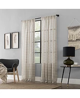 Clean Window Twill Stripe Anti-Dust Curtain Panel, 52" x 84"