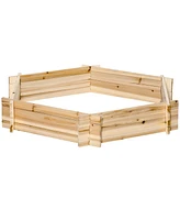 Streamdale Furniture Hexagon Raised Garden Bed (39" x 36" x 6")