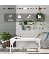 Wooden Garden Bench: Slatted Seat, Backless, Curved