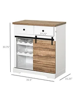 Farmhouse Coffee & Wine Cabinet with Storage