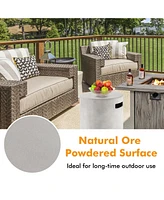 Sugift Outdoor Weather Resistant Tank Hideaway Table Fits Standard 20 Lbs Propane Gas Tank for Fire Pits