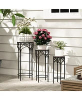 Sugift Decorative Flower Display Holder with Ceramic Top for Patio