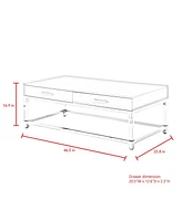 Inspired Home Caspian Rectangular Coffee Table