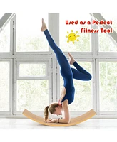 Vebreda 35.5 Inch Wooden Wobble Balance Board for Toddler and Adult